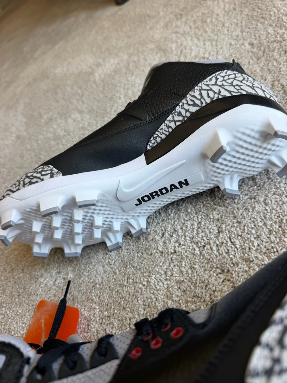 Jordan Kids Sneakers in Black, Gray & Red with Elephant Print